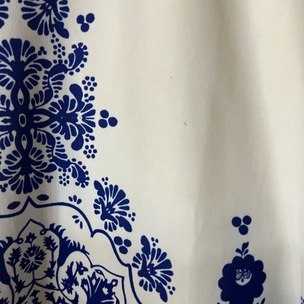 floral detailed White/blue long sleeves tunic dress Size S - Picture 4 of 4